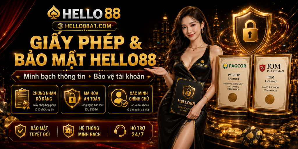 Giấy phép và bảo mật HELLO88 an toàn minh bạch 