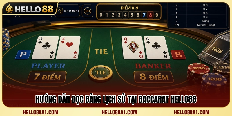 Cách theo dõi và hiểu các ký hiệu trên bảng lịch sử Baccara